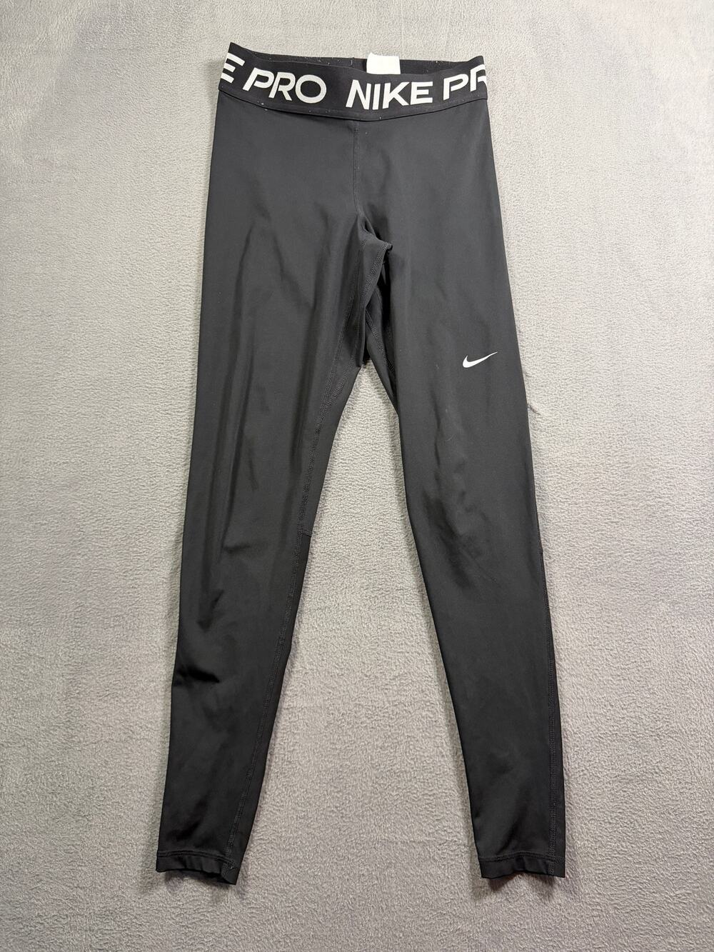 Nike Pro Womens Leggings Size Small S Black Sellout Elastic Waistband Tight Fit